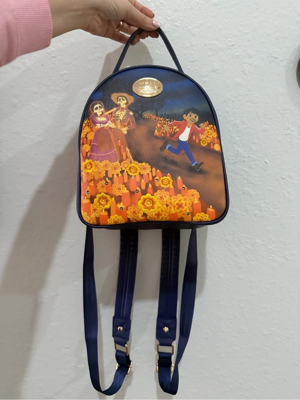 Disney Pixar Coco Exclusive Cemetery Light-Up Floral Mini Backpack New